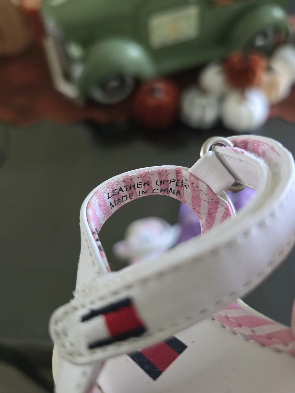 Children's Floral Sandals - White & Pink and Purple